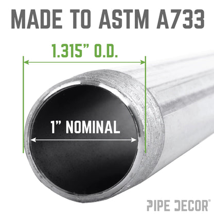 1 in. x 7 in Galvanized Pipe