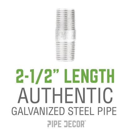 2 in. x 2 1/2 in. Galvanized Pipe