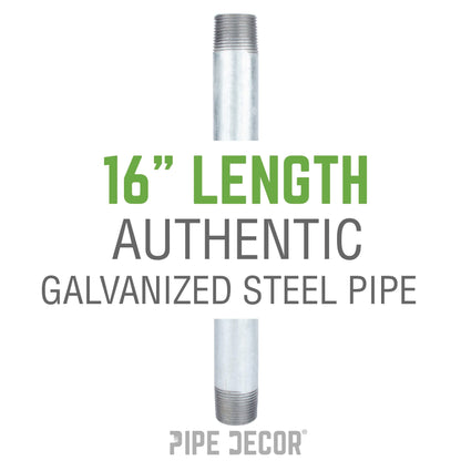 1 in. x 16 in. Galvanized Steel Pipe