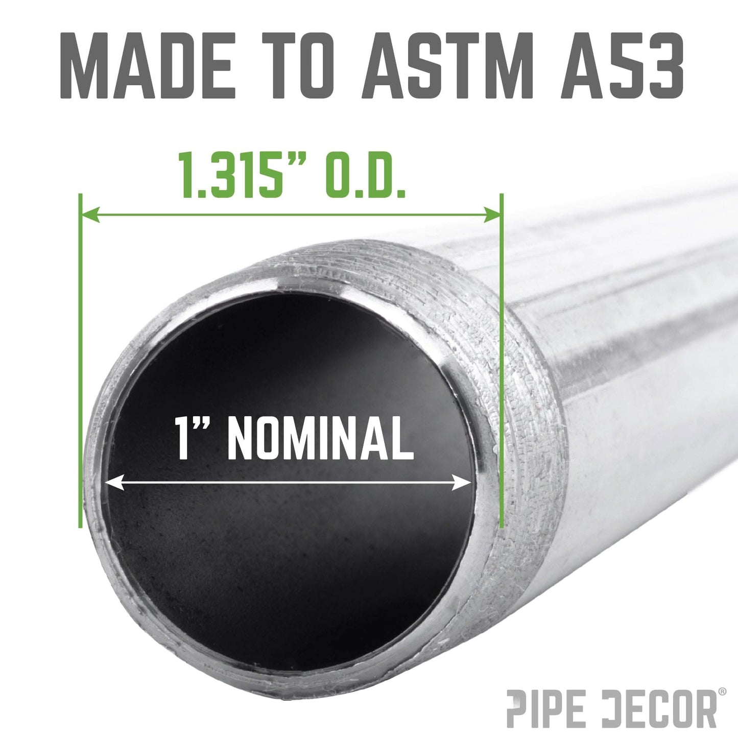 1 in. x 24 in. Galvanized Steel Pipe