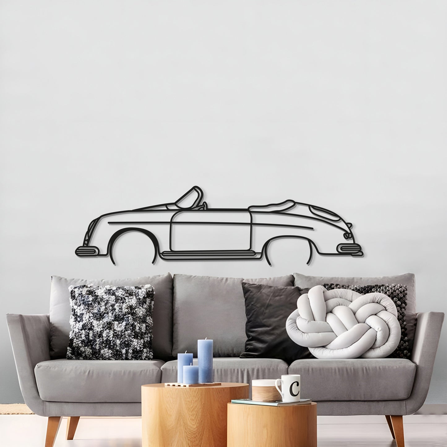 356 Speedster California Metal Car Wall Art - MT0833