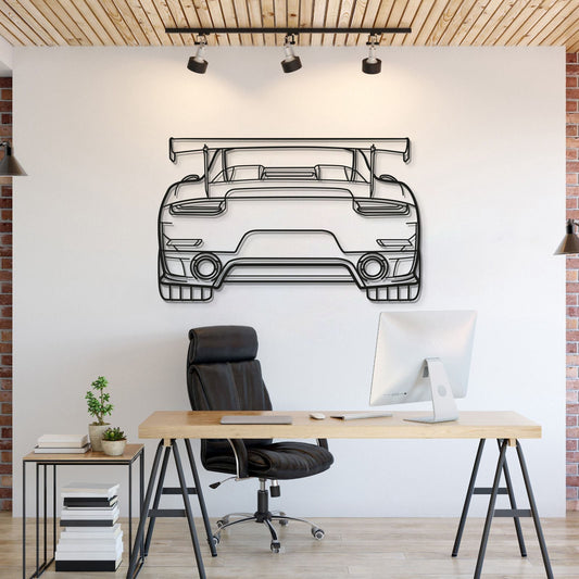 911 GT2 RS Model 991 Back Metal Car Wall Art - MT0850