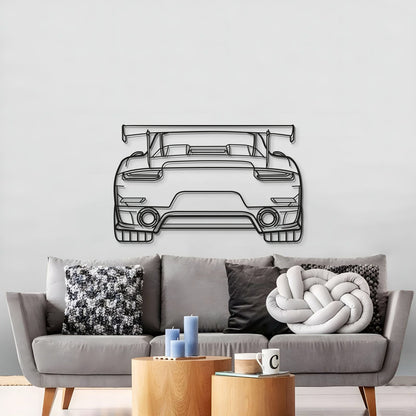 911 GT2 RS Model 991 Back Metal Car Wall Art - MT0850
