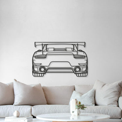 911 GT2 RS Model 991 Back Metal Car Wall Art - MT0850