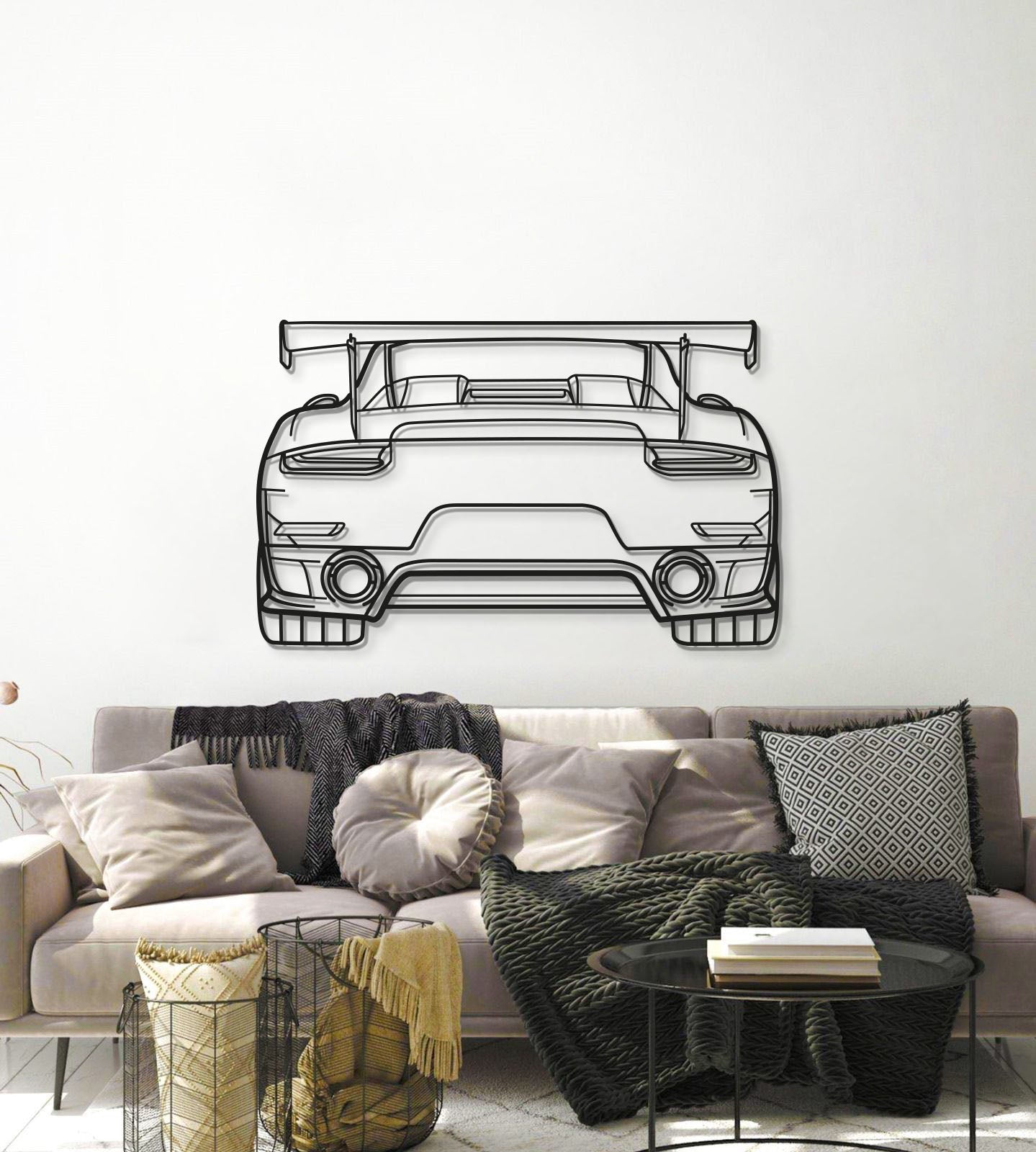 911 GT2 RS Model 991 Back Metal Car Wall Art - MT0850