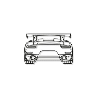 911 GT2 RS Model 991 Back Metal Car Wall Art - MT0850