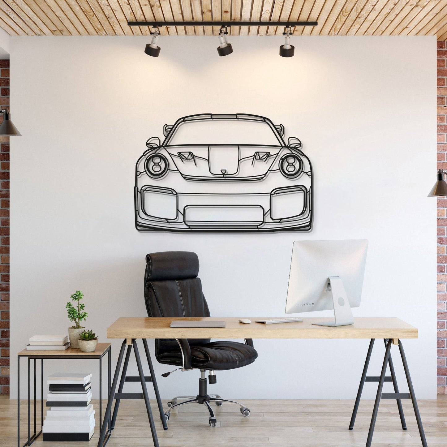 911 GT2 RS Model 991 Front Metal Car Wall Art - MT0848