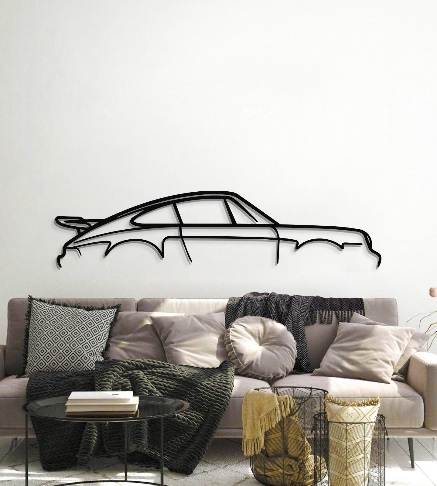 911 Turbo Model 930 Metal Car Wall Art - MT0872
