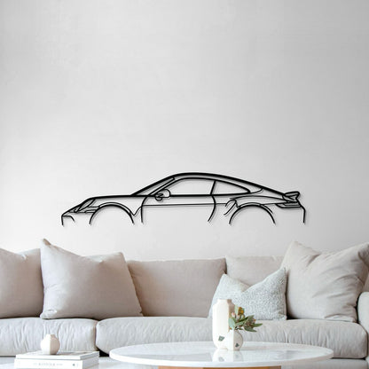 911 Turbo S Model 992 Metal Car Wall Art - MT0878