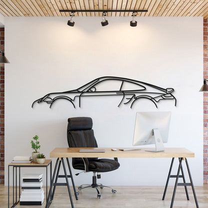 911 Turbo S Model 997 Metal Car Wall Art - MT0879