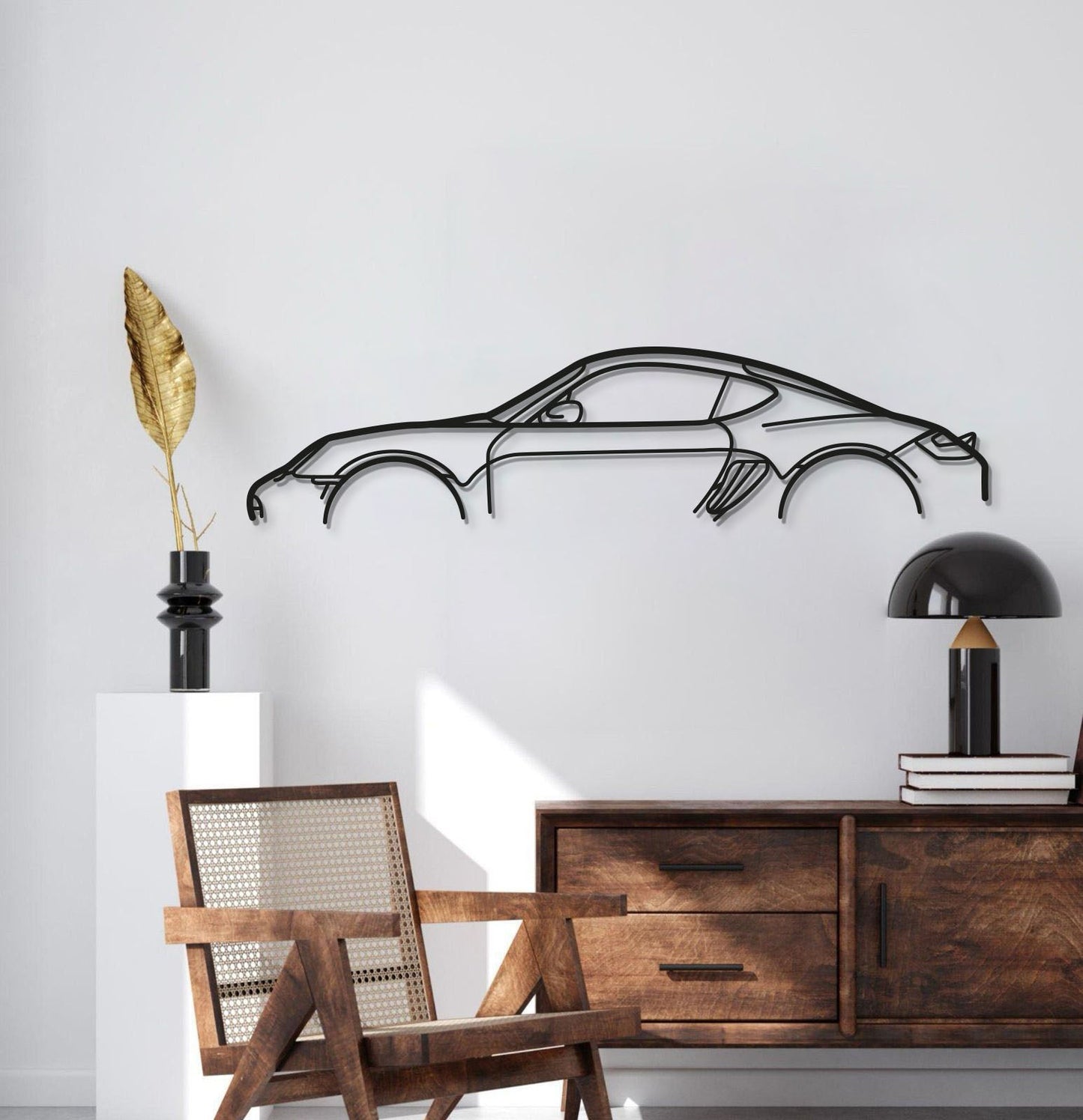 Cayman 987 Metal Car Wall Art - MT0896