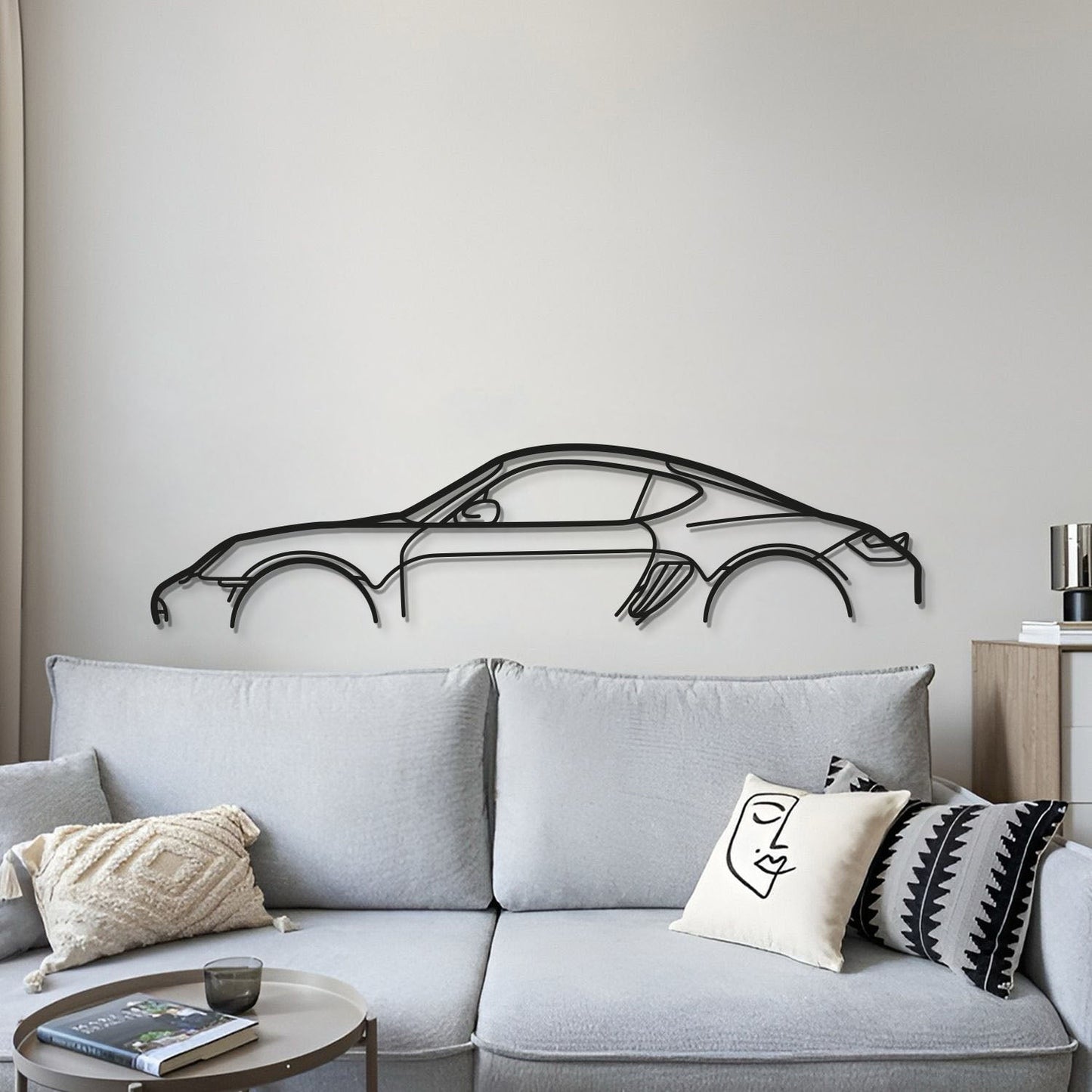 Cayman 987 Metal Car Wall Art - MT0896