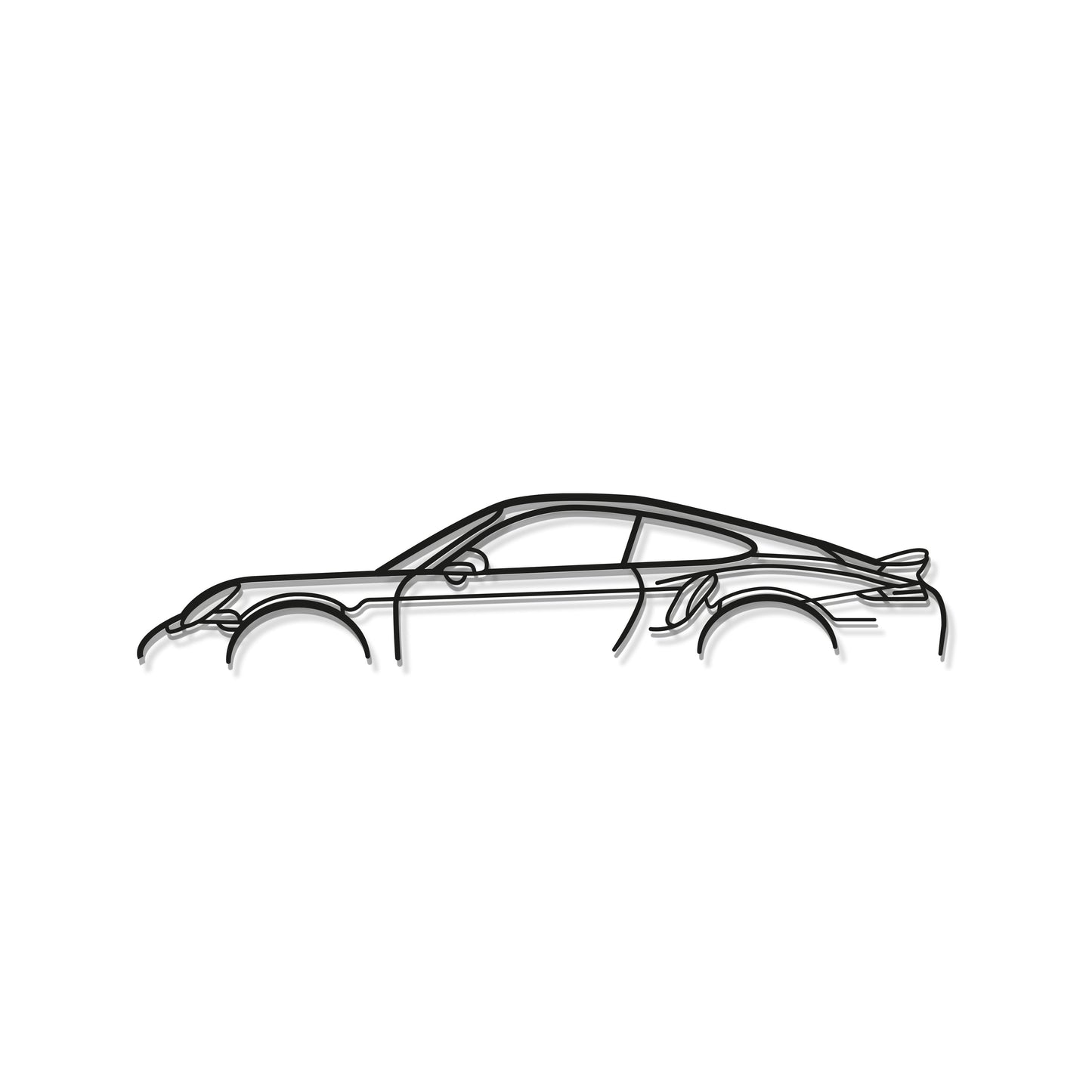 911 Turbo S Model 991 Metal Car Wall Art - MT0876