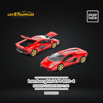 (Pre-Order) PopRace LAMBORGHINI COUNTACH LPI-800 - ROSSO