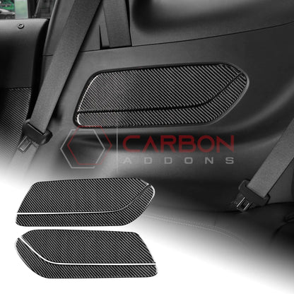 2024+ S650 Mustang Real Carbon Fiber Rear Seat Side Panel Overlay