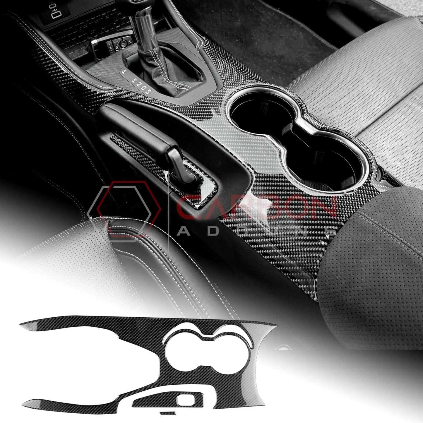 2024+ S650 Mustang Real Carbon Center Console Overlay