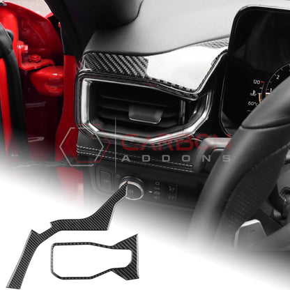 2024+ S650 Mustang Real Carbon Fiber Driver Side Dashboard Trim Overlays