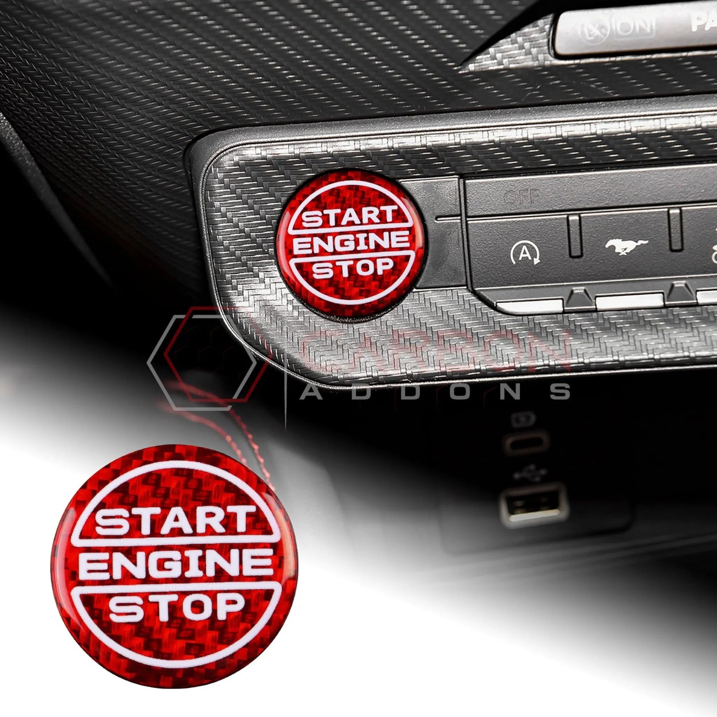 2024+ S650 Mustang Start Stop Button Cover