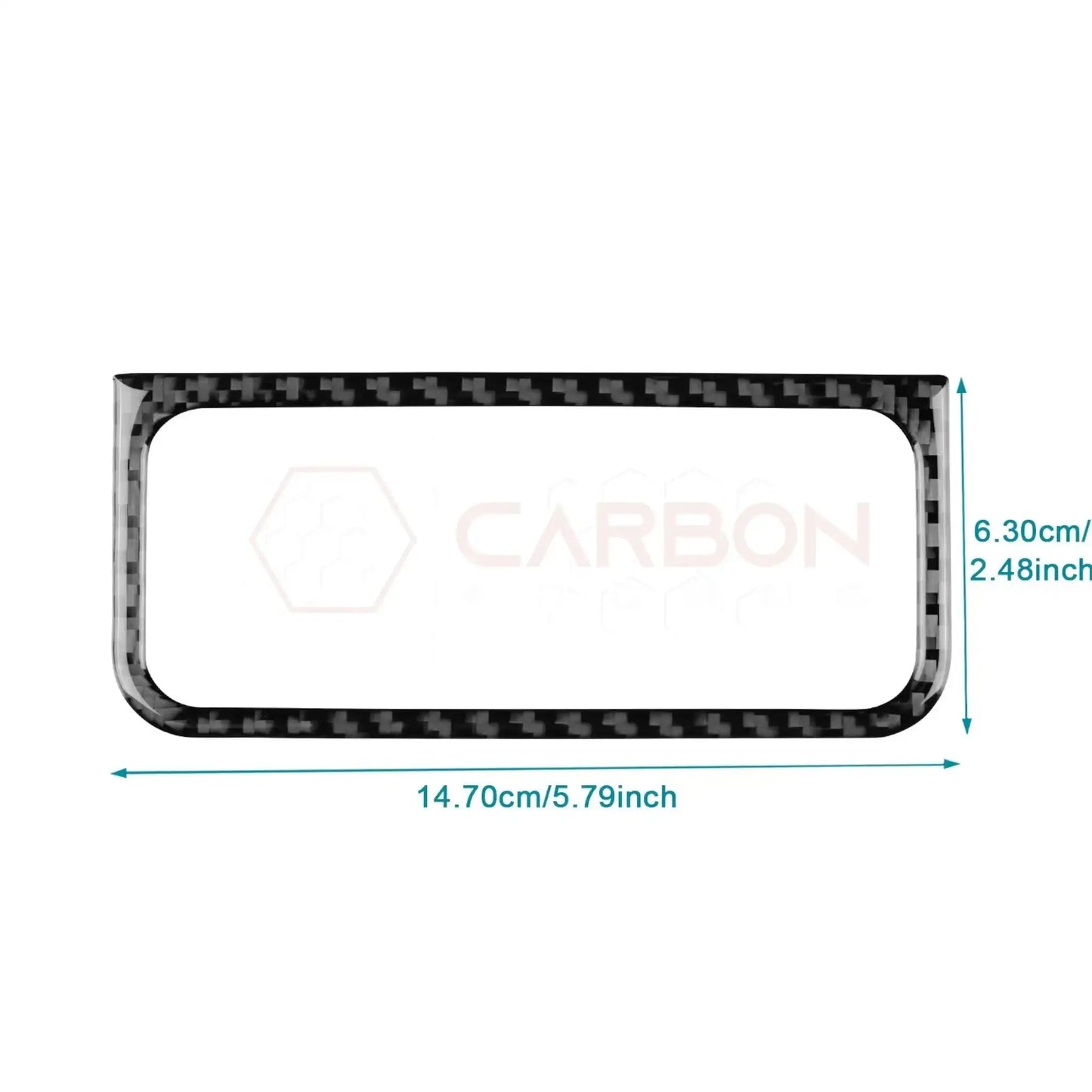 Real Carbon Fiber Headlight Control Outer Trim Overlay for 2024+ Ford Mustang