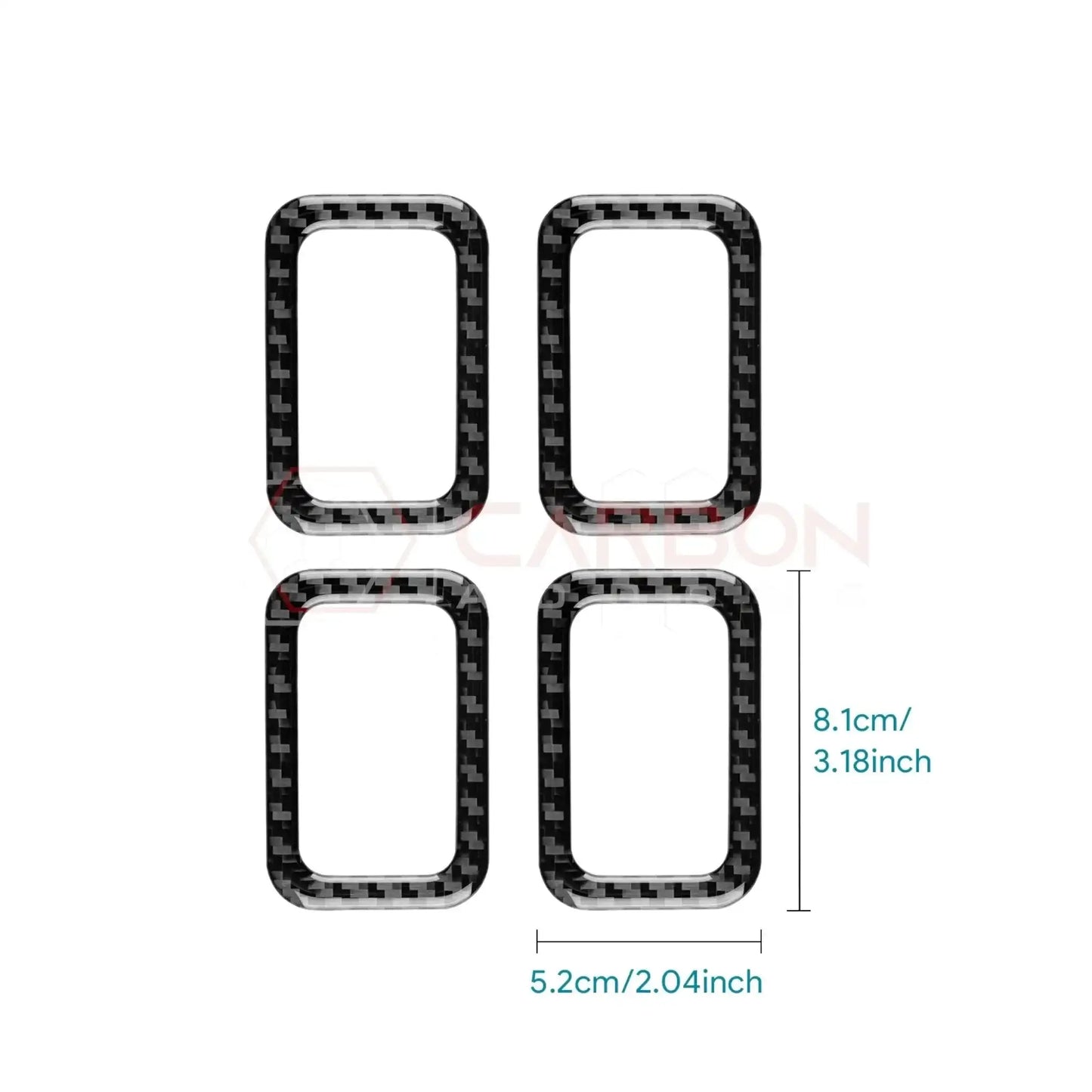 Real Carbon Fiber Rear Child Seat Anchor Trim Overlay for 2024+ Ford Mustang