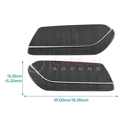 Real Carbon Fiber Rear Seat Side Panel Overlays for 2024+ Ford Mustang