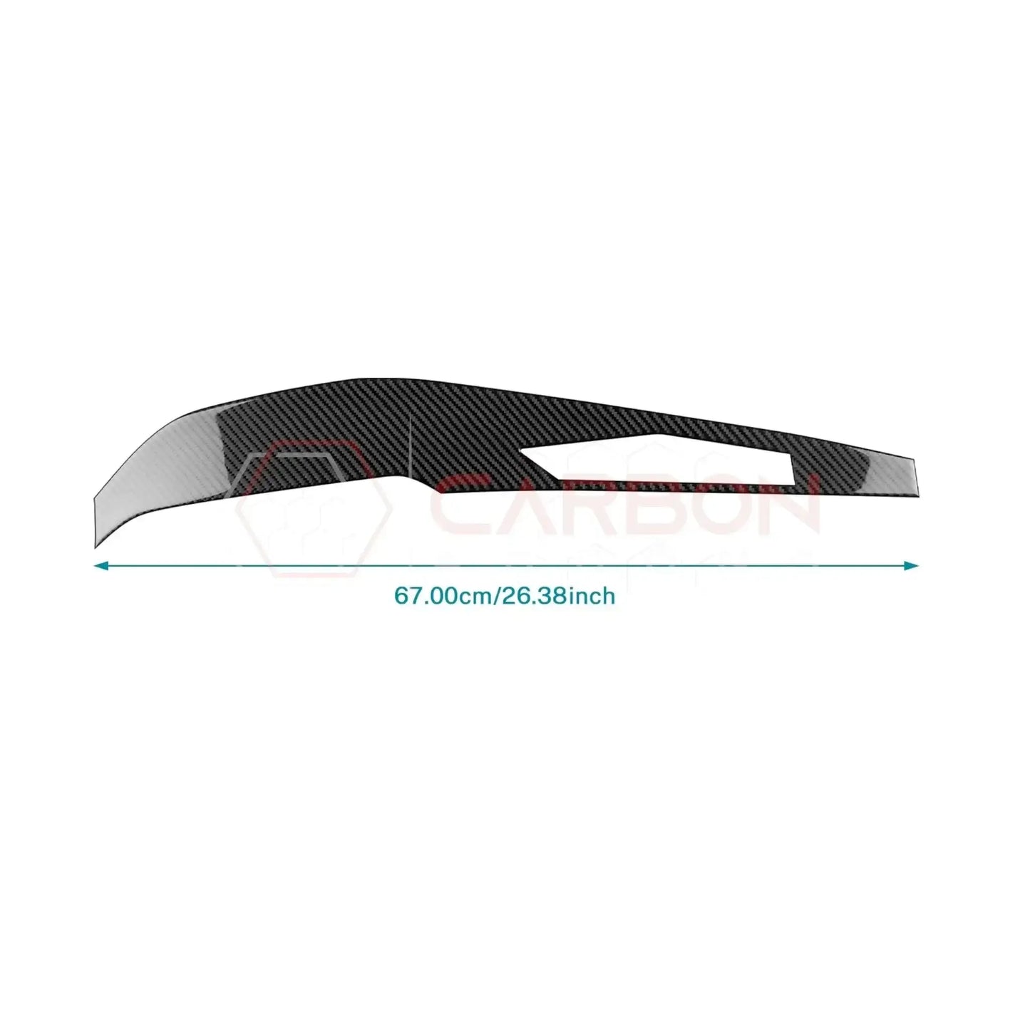 Real Carbon Fiber Dashboard Screen Surround Trim Overlay for 2024+ Ford Mustang