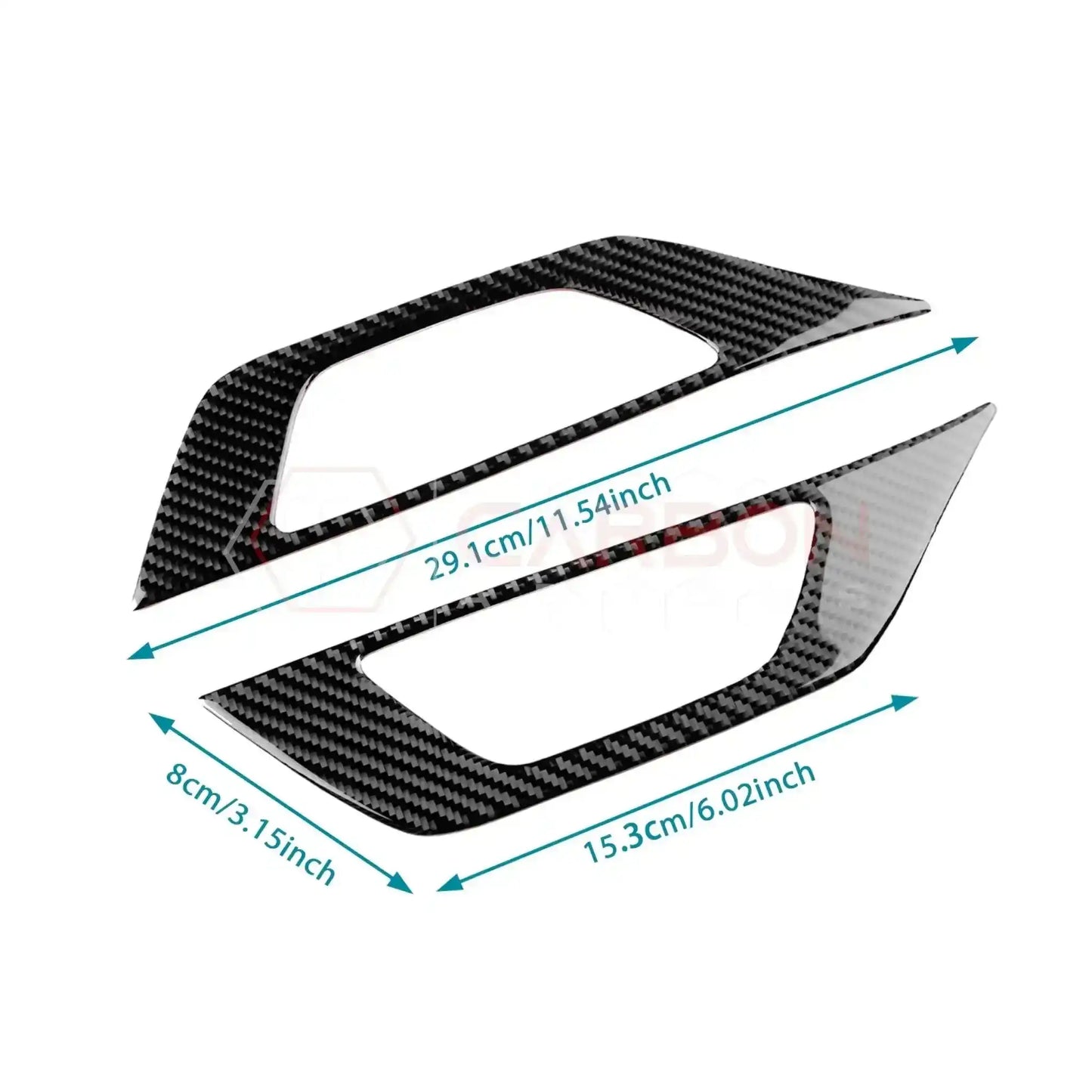 Real Carbon Fiber Seat Control Outer Trim Overlay for 2024+ Ford Mustang