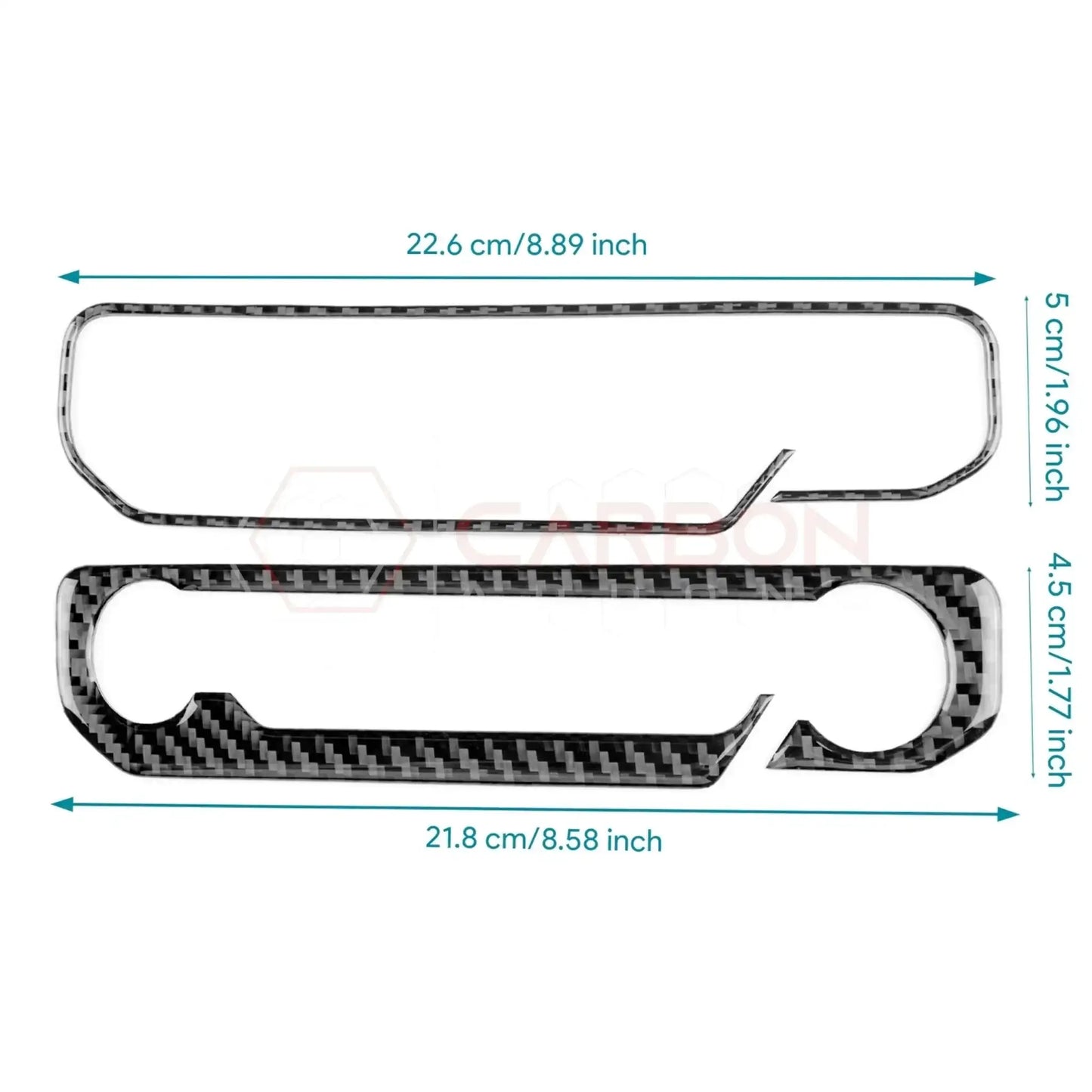 Real Carbon Fiber Start & Control Button Trim Overlay for 2024+ Ford Mustang