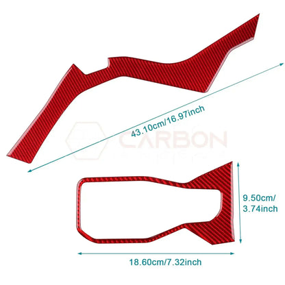 Real Carbon Fiber Driver Side Dashboard Trim Overlays for 2024+ Ford Mustang