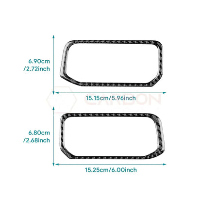 Real Carbon Fiber Center A/C Vent Frame Overlay for 2024+ Ford Mustang