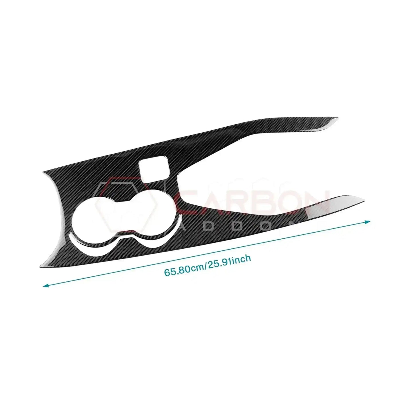 Real Carbon Fiber Center Console Overlay for 2024+ Ford Mustang