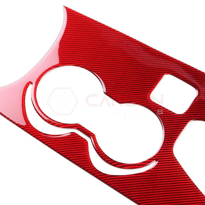 Real Carbon Fiber Center Console Overlay for 2024+ Ford Mustang