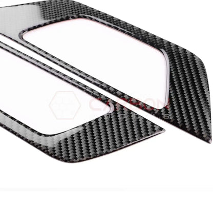 Real Carbon Fiber Seat Control Outer Trim Overlay for 2024+ Ford Mustang