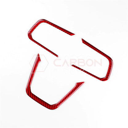 2024+ S650 Mustang Real Carbon Fiber Steering Wheel Trim Overlays