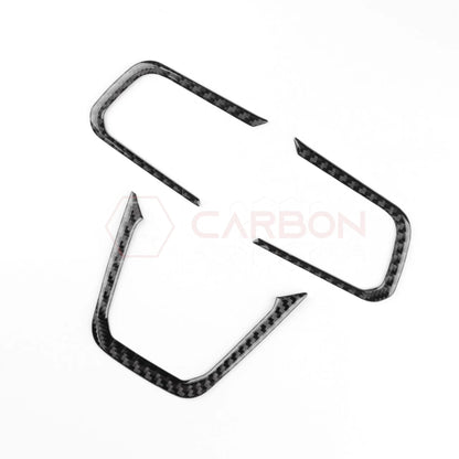 2024+ S650 Mustang Real Carbon Fiber Steering Wheel Trim Overlays