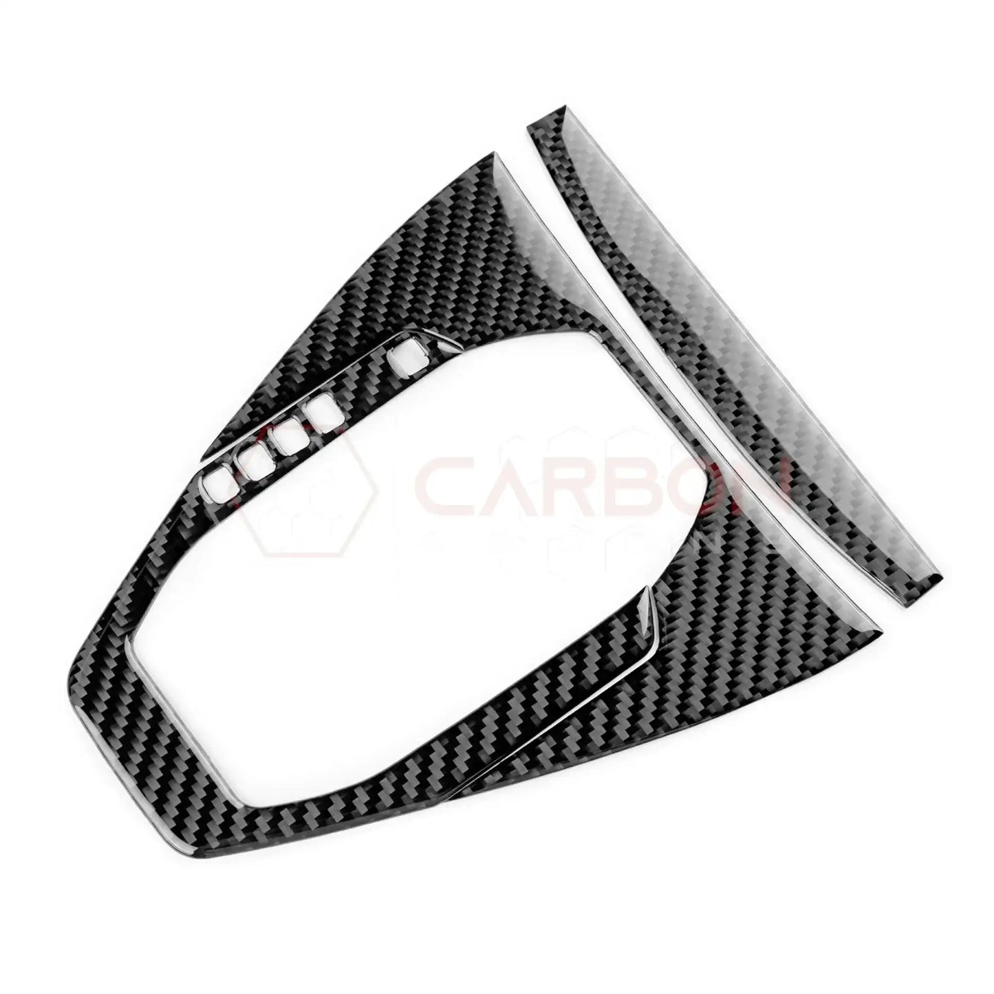 Real Carbon Fiber Gear Shifter Trim Overlay for 2024+ Ford Mustang