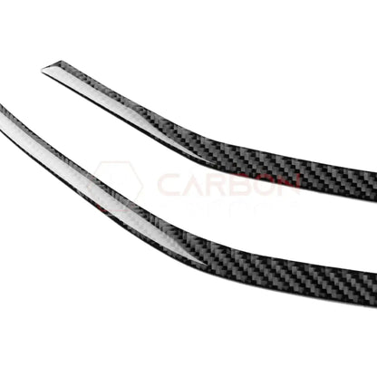 Real Carbon Fiber Headlight Decorative Strip Overlays for 2024+ Ford Mustang