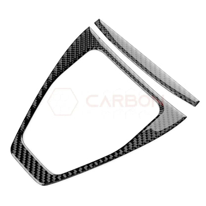 Real Carbon Fiber Gear Shifter Trim Overlay for 2024+ Ford Mustang
