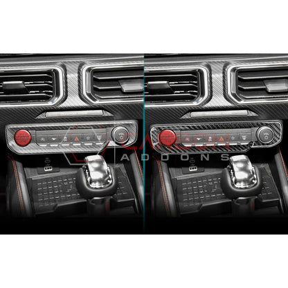 Real Carbon Fiber Radio & Dashboard Control Trim Cover for 2024+ Ford Mustang