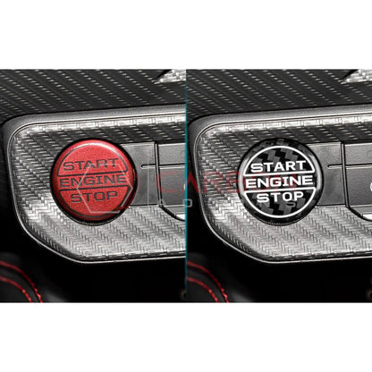 Real Carbon Fiber Start/Stop Button Cover for 2024+ Ford Mustang