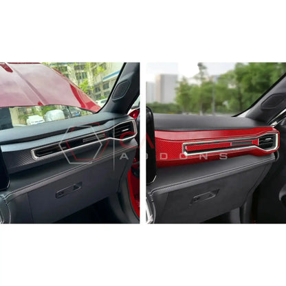 Real Carbon Fiber Passenger Side Dashboard Trim Overlays for 2024+ Ford Mustang