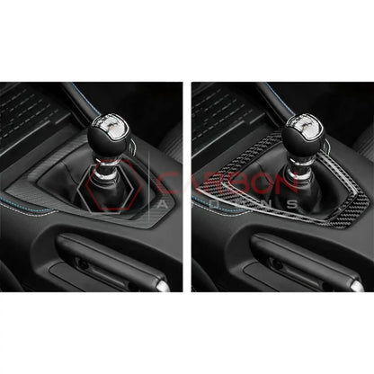 Real Carbon Fiber Gear Shifter Trim Overlay for 2024+ Ford Mustang