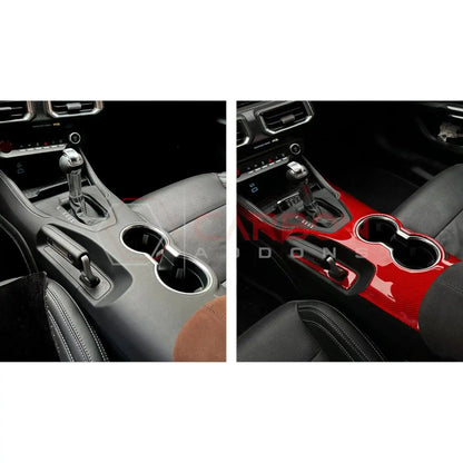 Real Carbon Fiber Center Console Overlay for 2024+ Ford Mustang