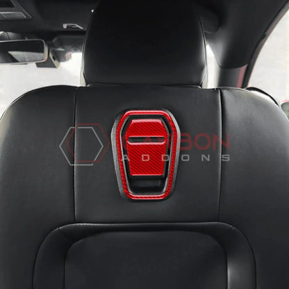 Real Carbon Fiber Front Seat Recliner Overlay for 2024+ Ford Mustang