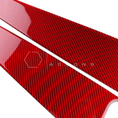 Real Carbon Fiber Lower Door Panel Trim Overlay for 2024+ Ford Mustang