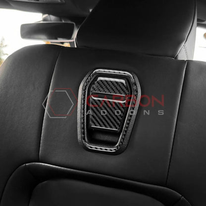 Real Carbon Fiber Front Seat Recliner Overlay for 2024+ Ford Mustang