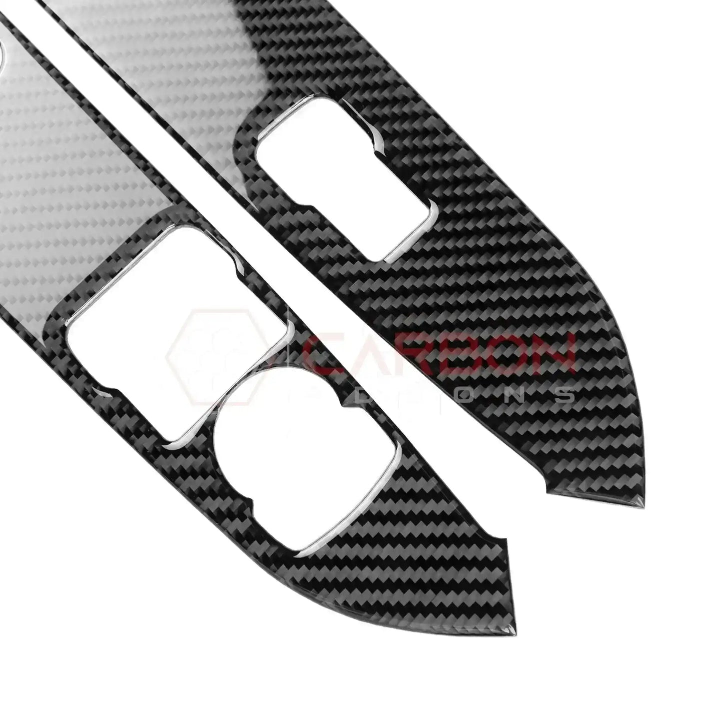 Real Carbon Fiber Window Switch Trim Overlay for 2024+ Ford Mustang