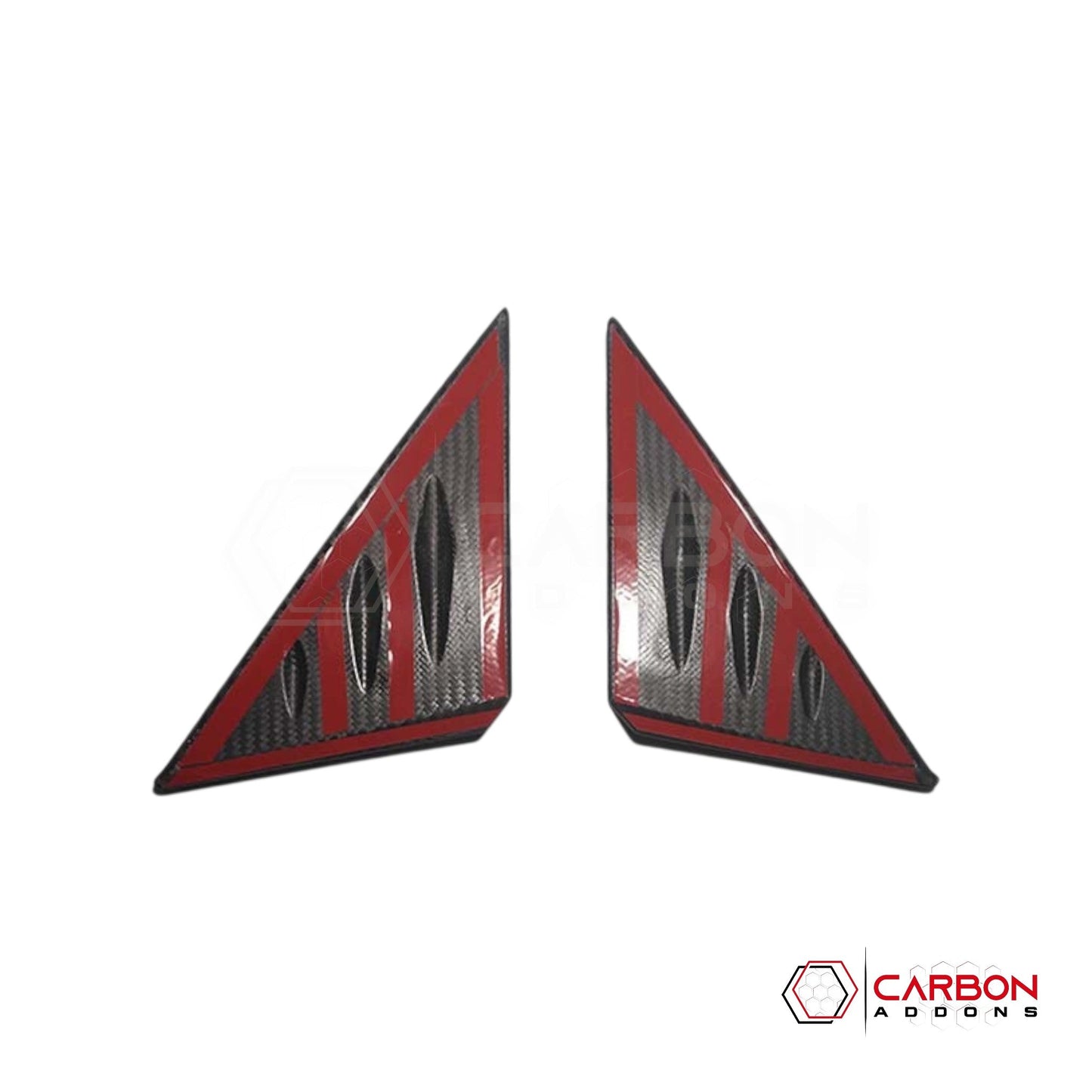 C8 Corvette 2020+ Real Carbon Fiber A-Pillar Exterior Trim Cover