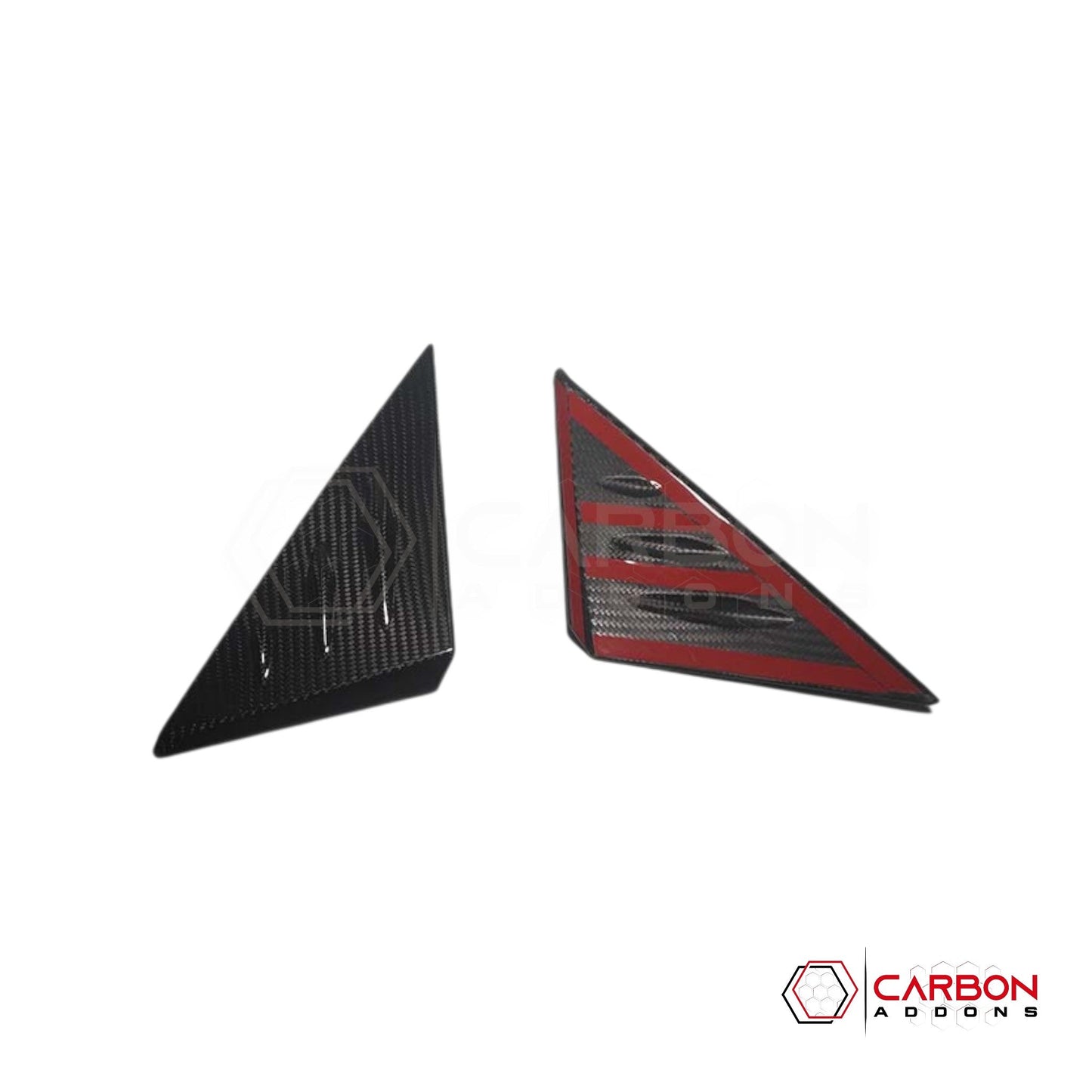 C8 Corvette 2020+ Real Carbon Fiber A-Pillar Exterior Trim Cover