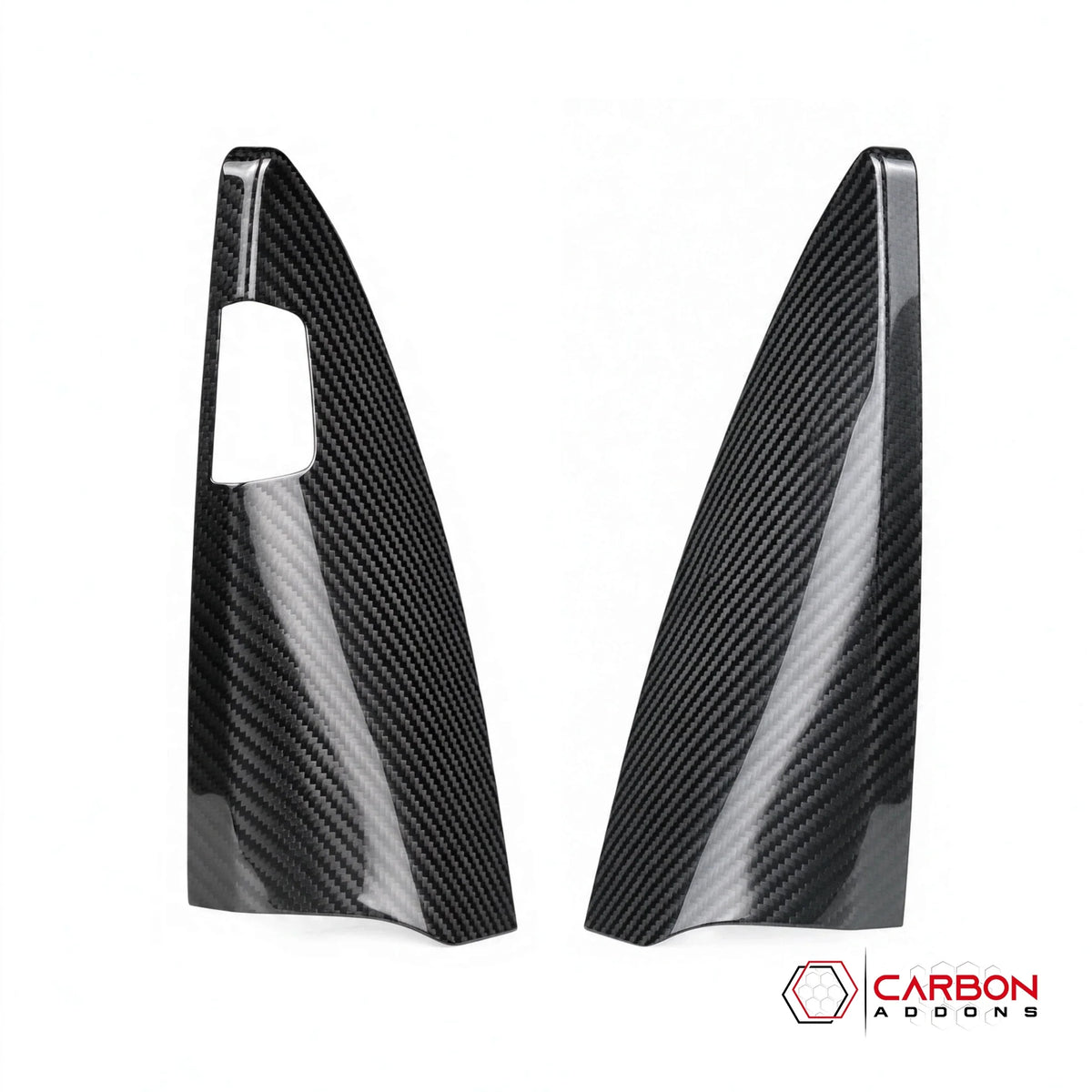 Real Carbon Fiber A-Pillar Speaker Trim Covers for 2021+ Ford F-150